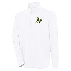 Athletics Antigua Hunk Quarter-Zip Pullover Top - MLB Pullover