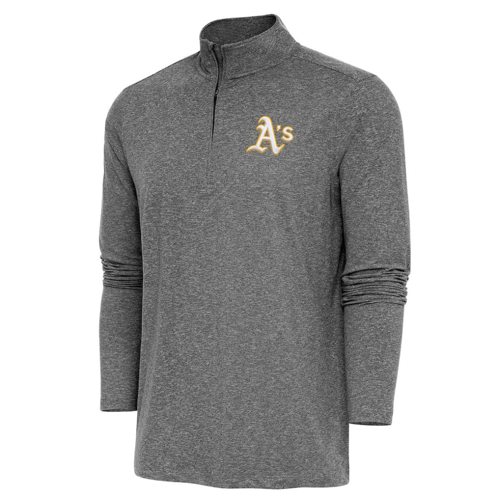 Athletics Antigua Hunk Quarter-Zip Pullover Top - MLB Pullover