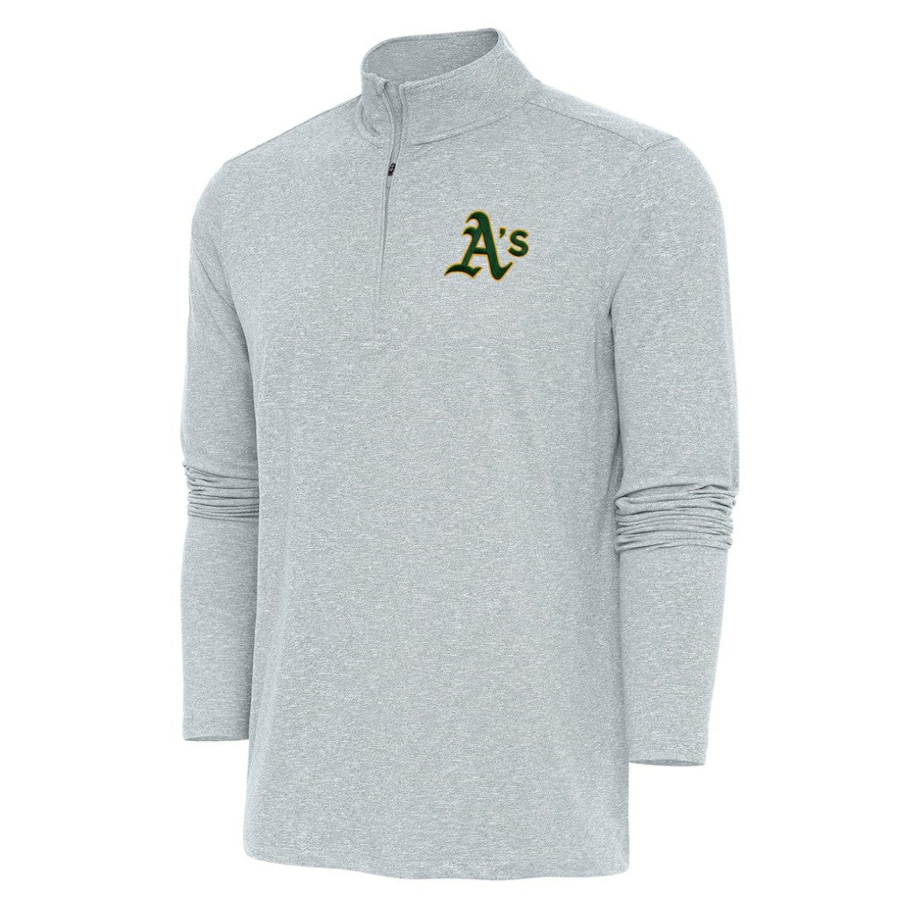 Athletics Antigua Hunk Quarter-Zip Pullover Top - MLB Pullover