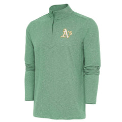 Athletics Antigua Hunk Quarter-Zip Pullover Top - MLB Pullover