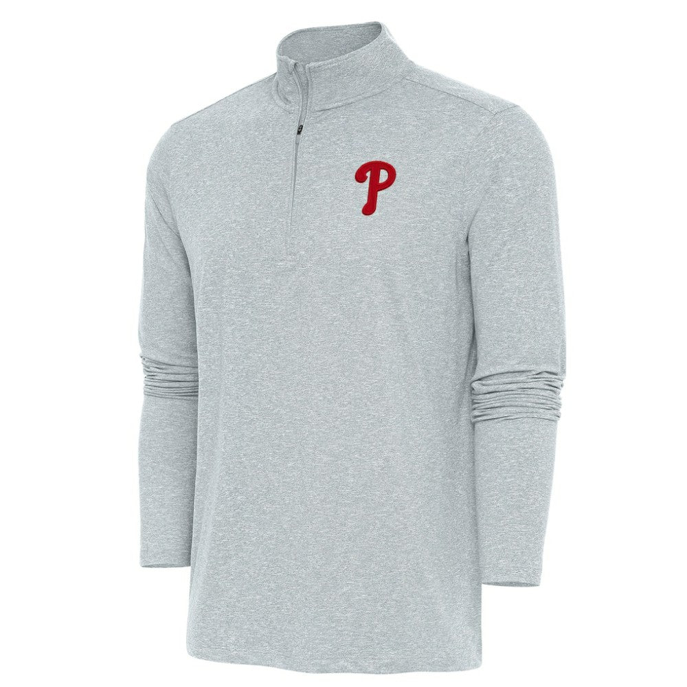 Philadelphia Phillies Antigua Hunk Quarter-Zip Pullover Top - MLB Pullover
