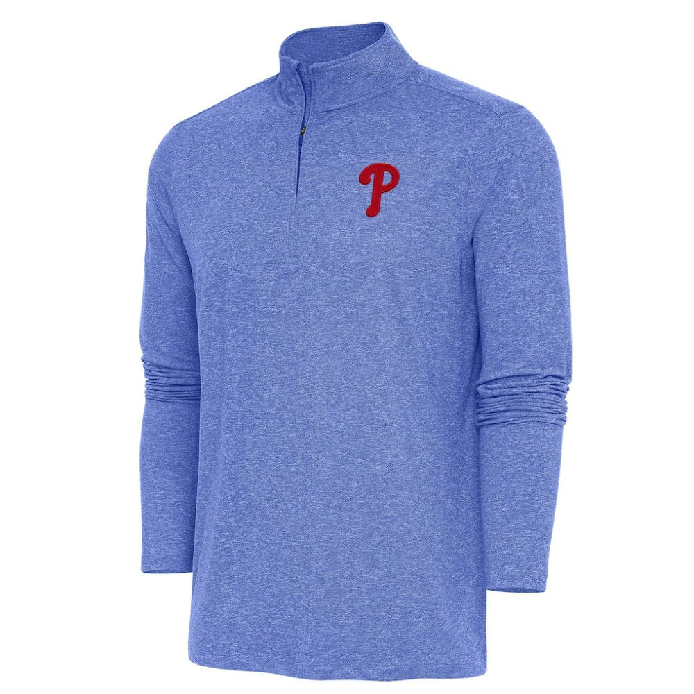 Philadelphia Phillies Antigua Hunk Quarter-Zip Pullover Top - MLB Pullover