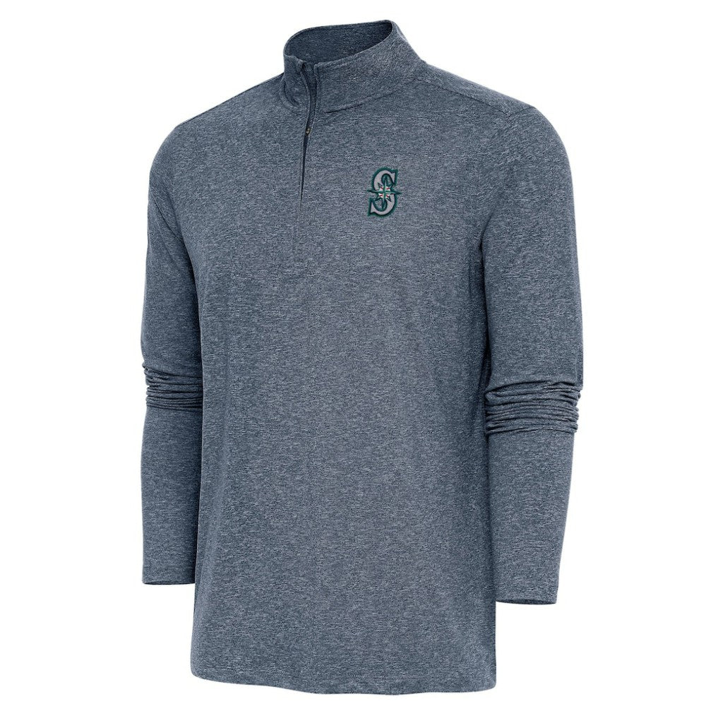 Seattle Mariners Antigua Hunk Quarter-Zip Pullover Top - MLB Pullover