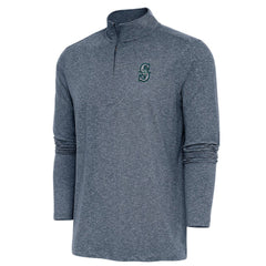 Seattle Mariners Antigua Hunk Quarter-Zip Pullover Top - MLB Pullover