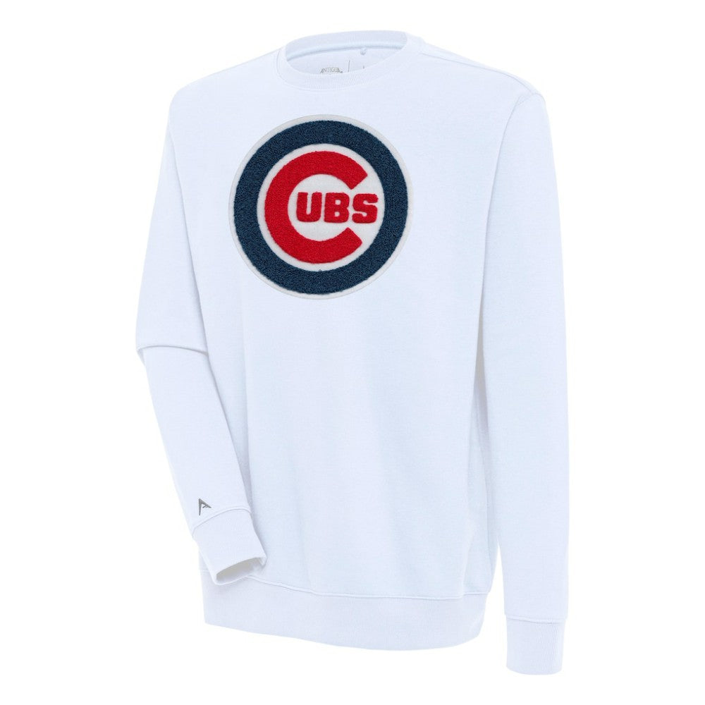 Chicago Cubs Antigua Victory Crewneck Chenille Pullover Sweatshirt - MLB Pullover