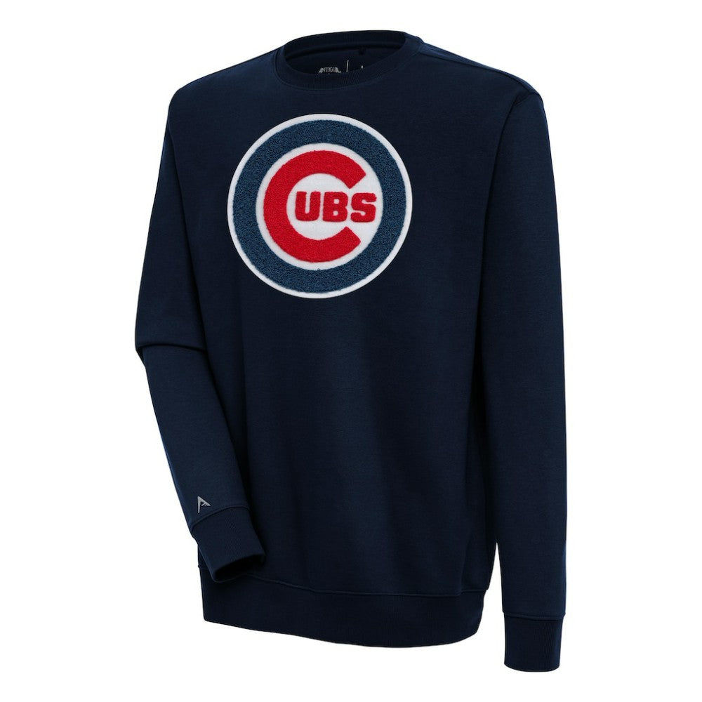Chicago Cubs Antigua Victory Crewneck Chenille Pullover Sweatshirt - MLB Pullover