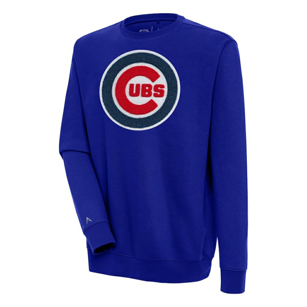 Chicago Cubs Antigua Victory Crewneck Chenille Pullover Sweatshirt - MLB Pullover