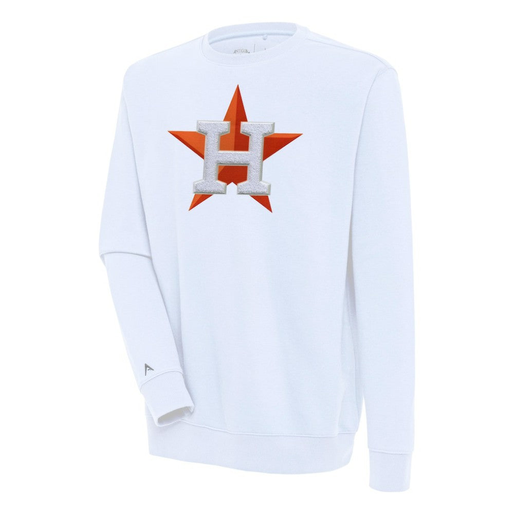 Houston Astros Antigua Victory Crewneck Chenille Pullover Sweatshirt - MLB Pullover