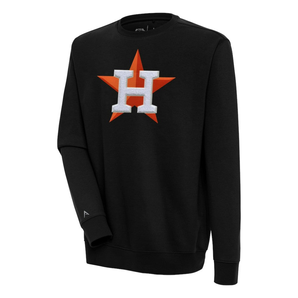 Houston Astros Antigua Victory Crewneck Chenille Pullover Sweatshirt - MLB Pullover