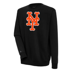 New York Mets Antigua Victory Crewneck Chenille Pullover Sweatshirt - MLB Pullover