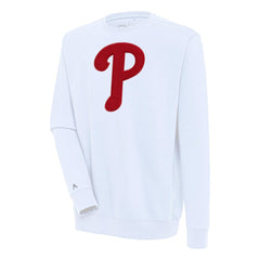 Philadelphia Phillies Antigua Victory Crewneck Chenille Pullover Sweatshirt - MLB Pullover
