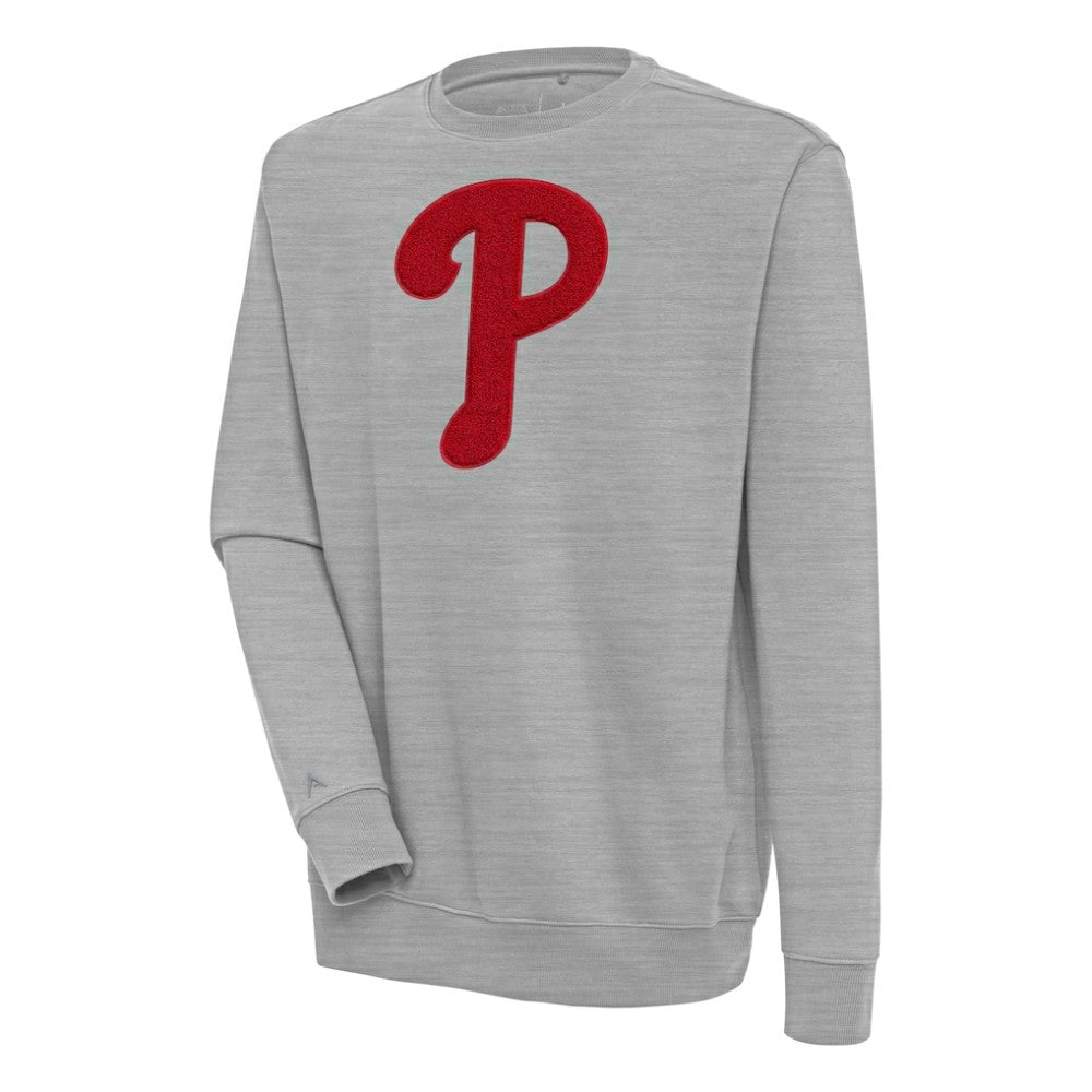 Philadelphia Phillies Antigua Victory Crewneck Chenille Pullover Sweatshirt - MLB Pullover