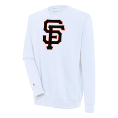 San Francisco Giants Antigua Victory Crewneck Chenille Pullover Sweatshirt - MLB Pullover