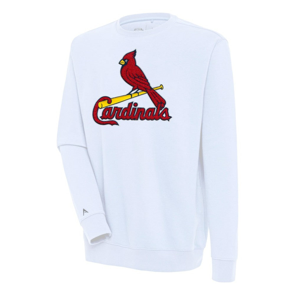 St. Louis Cardinals Antigua Victory Crewneck Chenille Pullover Sweatshirt - MLB Pullover