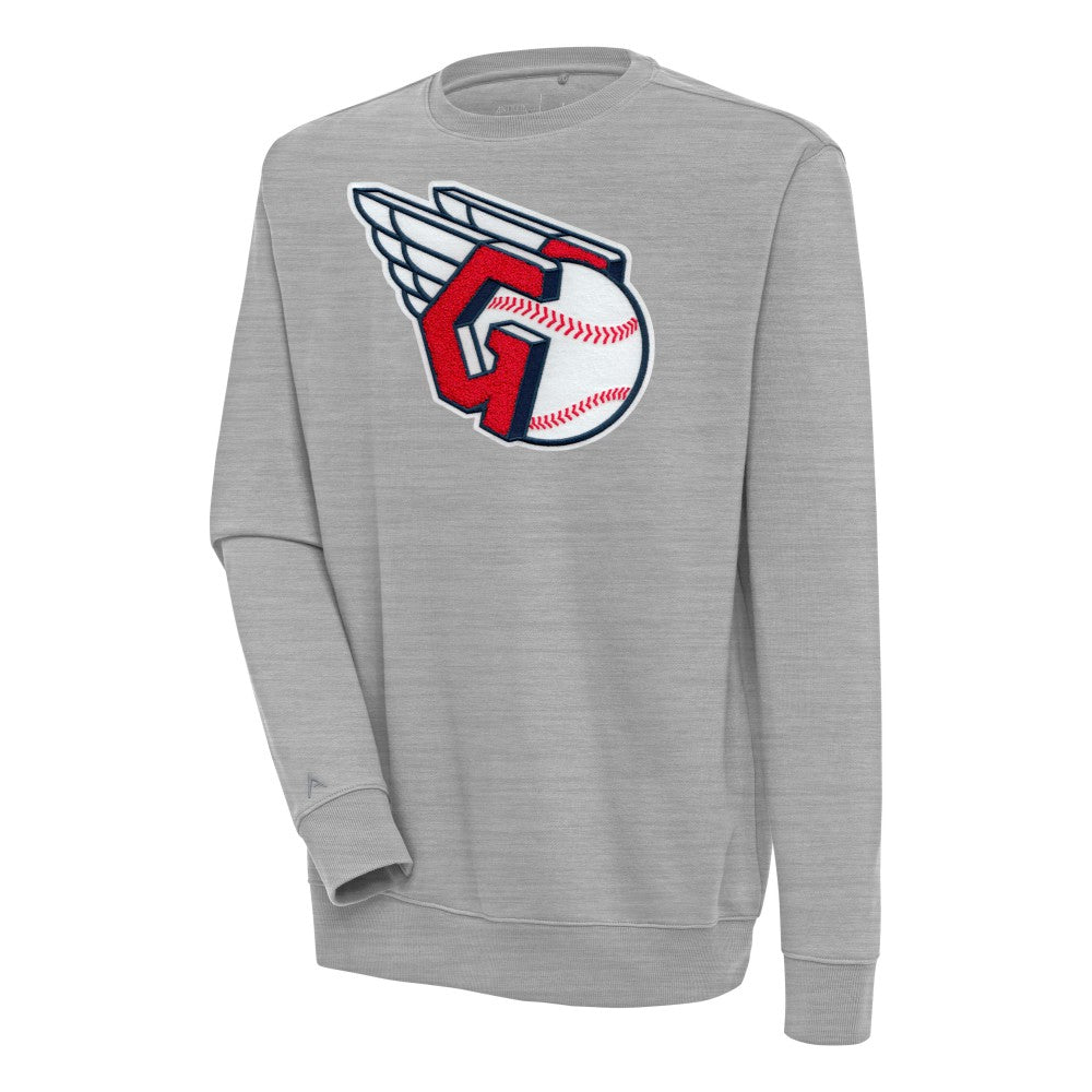 Cleveland Guardians Antigua Victory Crewneck Chenille Pullover Sweatshirt - MLB Pullover