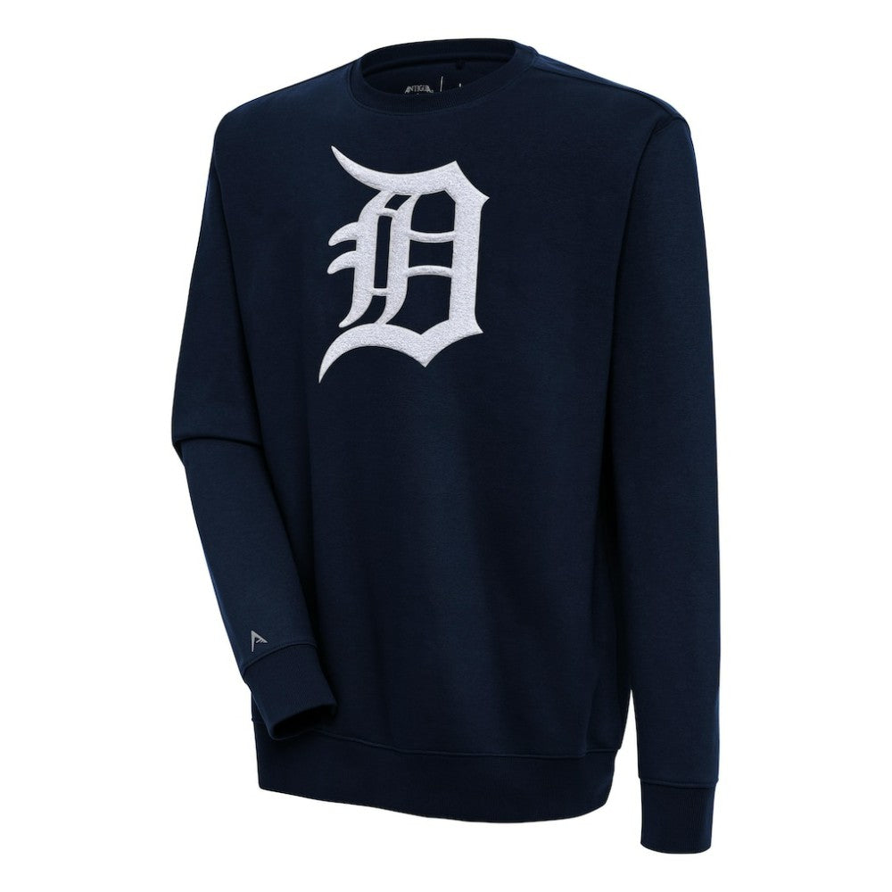 Detroit Tigers Antigua Victory Crewneck Chenille Pullover Sweatshirt - MLB Pullover