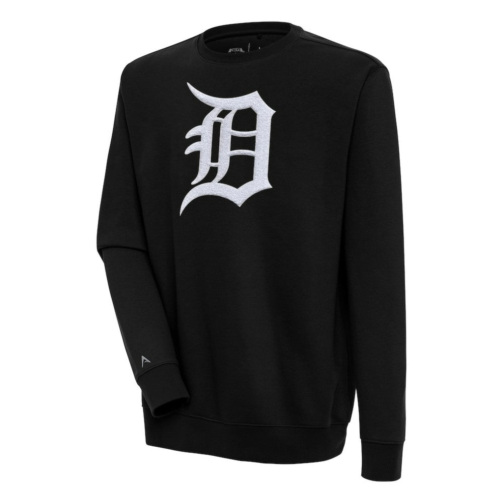 Detroit Tigers Antigua Victory Crewneck Chenille Pullover Sweatshirt - MLB Pullover