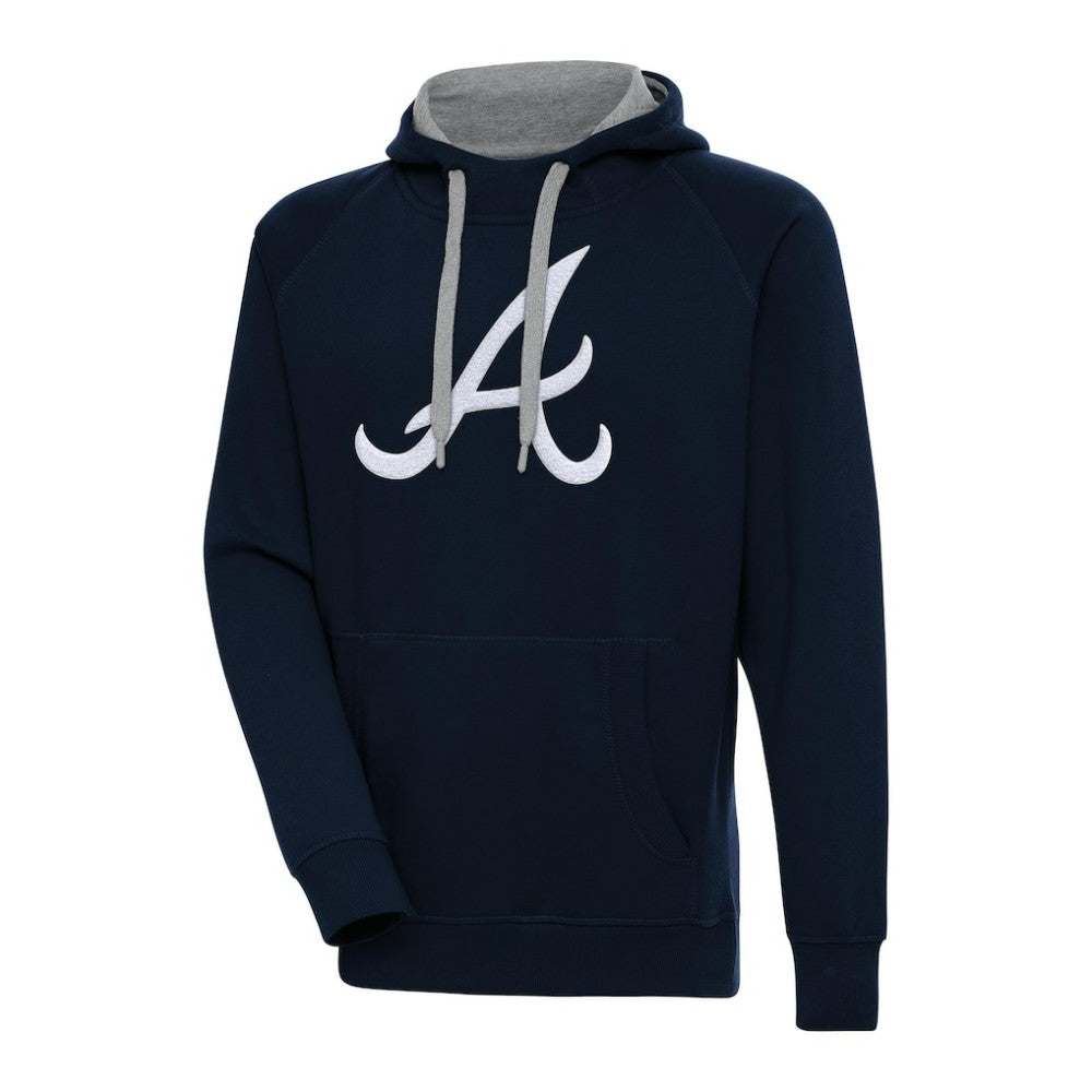 Atlanta Braves Antigua Victory Chenille Pullover Hoodie - MLB Hoodies
