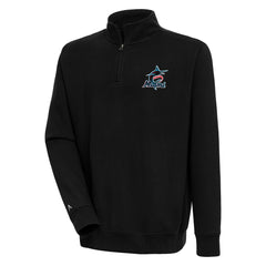 Miami Marlins Antigua Victory Quarter-Zip Pullover Top - MLB Pullover
