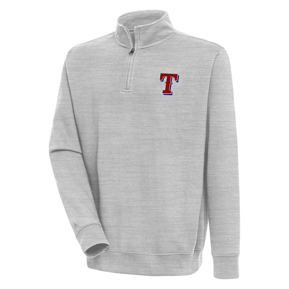 Texas Rangers Antigua Victory Quarter-Zip Pullover Top - MLB Pullover