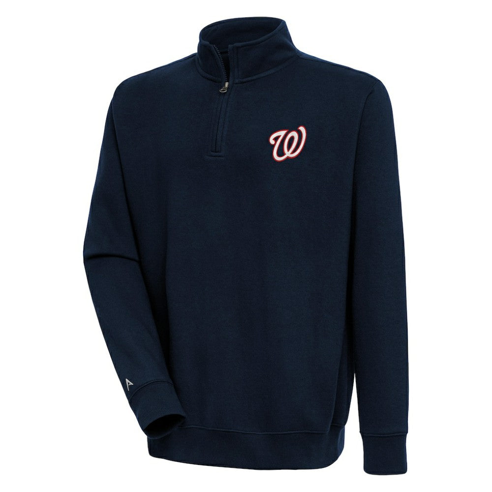 Washington Nationals Antigua Victory Quarter-Zip Pullover Top - MLB Pullover