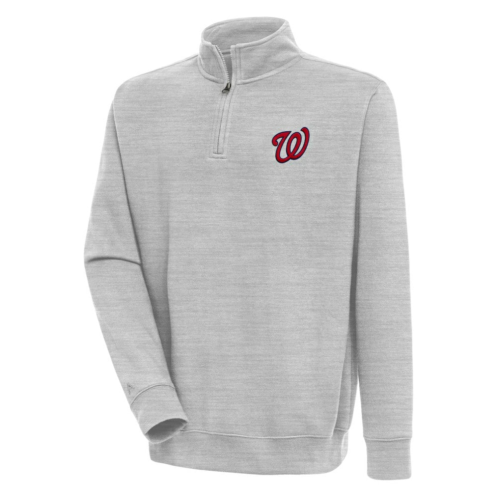 Washington Nationals Antigua Victory Quarter-Zip Pullover Top - MLB Pullover