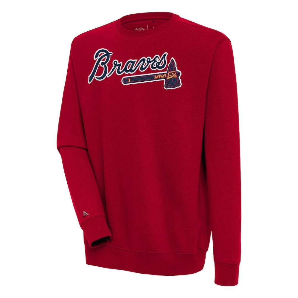 Atlanta Braves Antigua Victory Pullover Sweatshirt - MLB Pullover