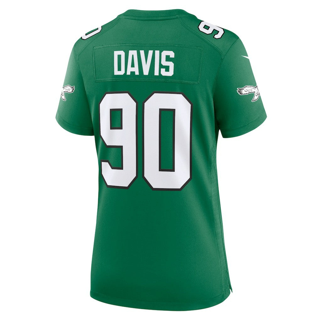 Philadelphia Eagles Jordan Davis  Women's Alternate Game Jersey | NFL New