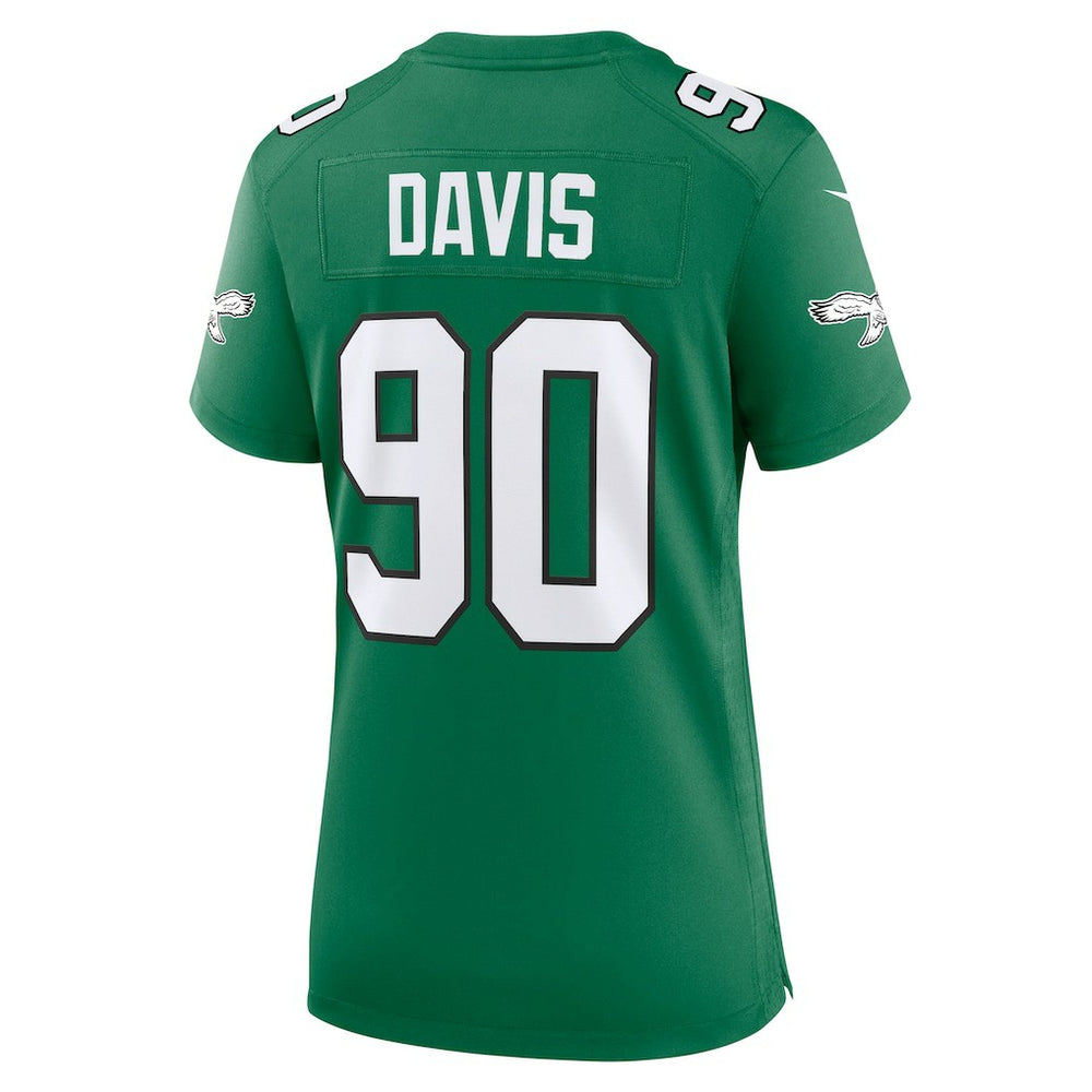 Philadelphia Eagles Jordan Davis  Women's Alternate Game Jersey | NFL New