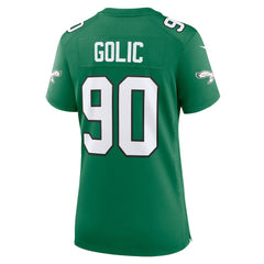 Philadelphia Eagles Mike Golic  Women's Alternate Game Jersey | NFL On sale