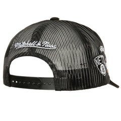 Black Brooklyn Nets Times Up Classic Script Cord Trucker Hat | NBA
