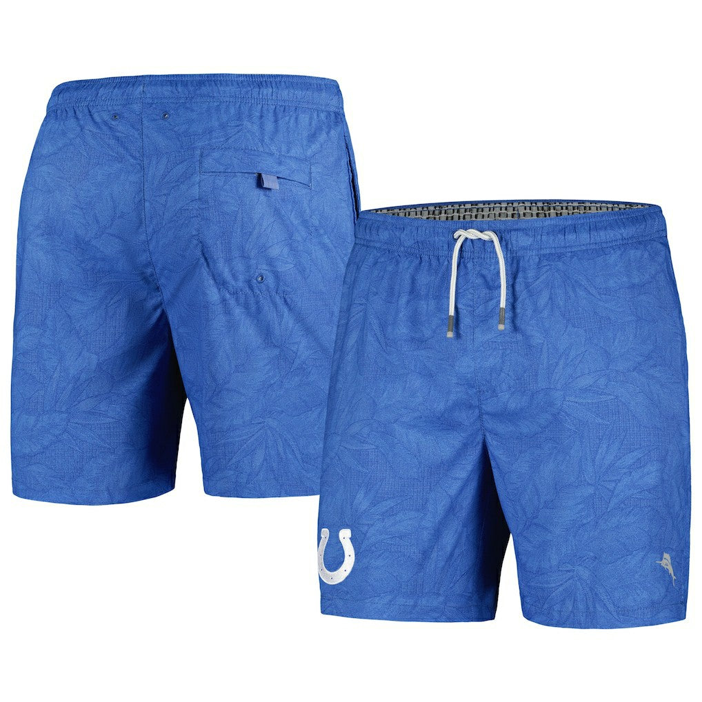 Indianapolis Colts Naples Layered Leaves Swim Trunks | NFL Online