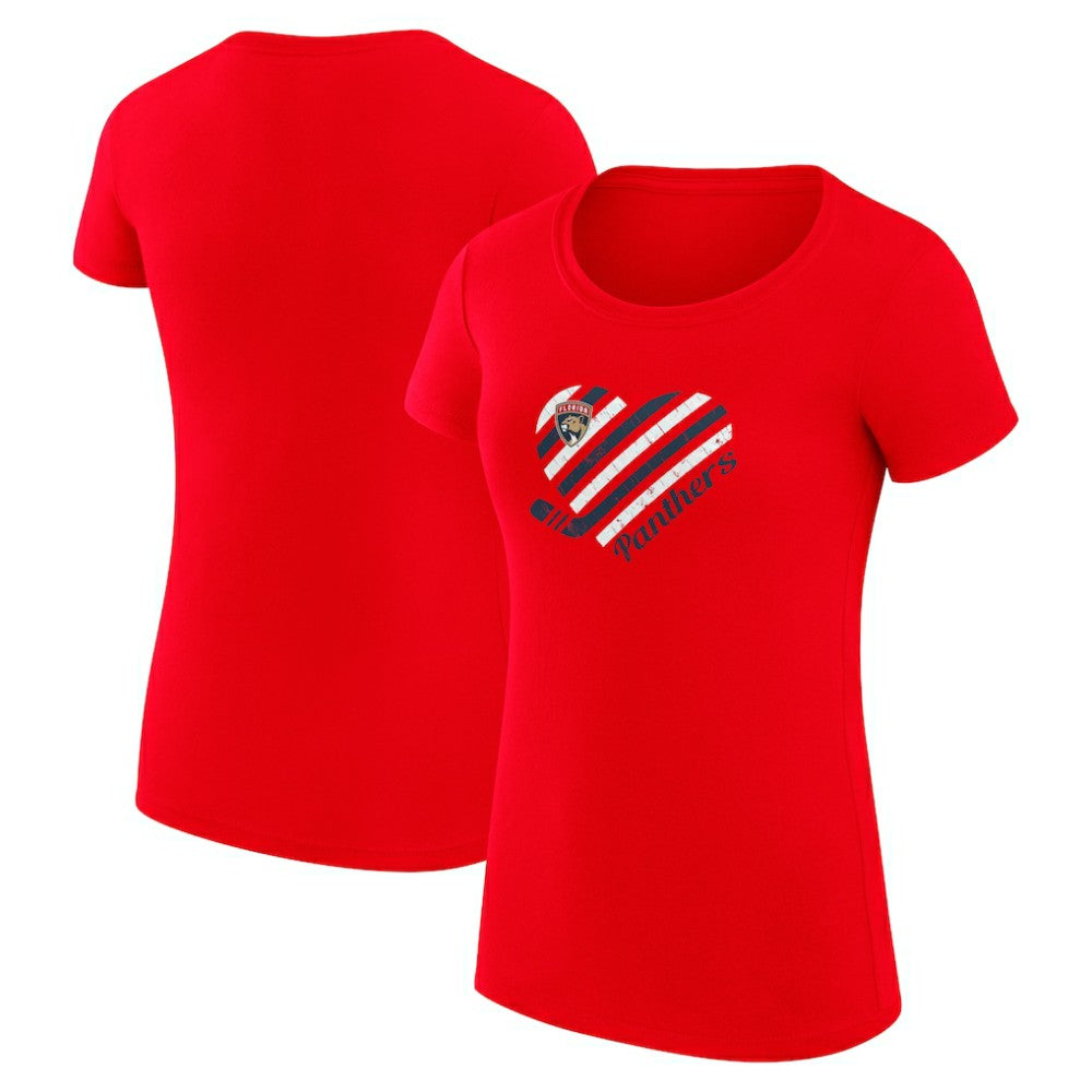 Florida Panthers G-III 4Her by Carl Banks Women's Super-Slim Fit Lightweight Heart T-Shirt -  NHL T-shirts