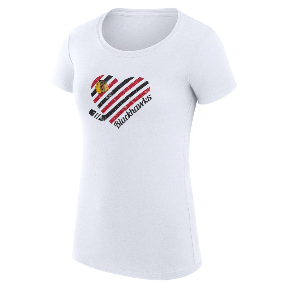 Chicago Blackhawks G-III 4Her by Carl Banks Women's Super-Slim Fit Lightweight Heart T-Shirt -  NHL T-shirts