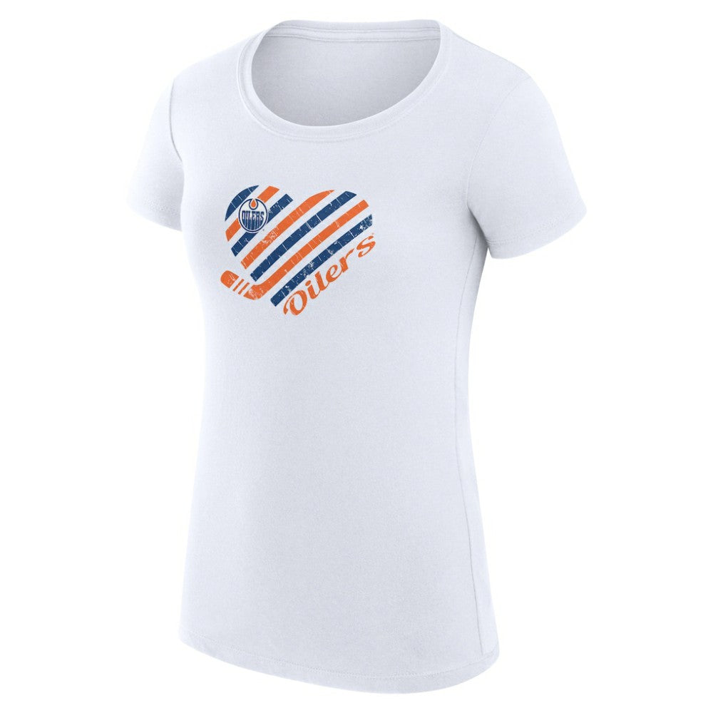 Edmonton Oilers G-III 4Her by Carl Banks Women's Super-Slim Fit Lightweight Heart T-Shirt -  NHL T-shirts