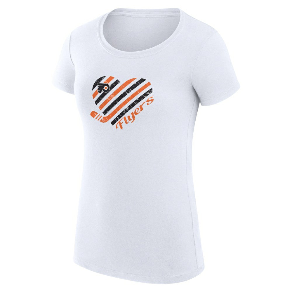 Philadelphia Flyers G-III 4Her by Carl Banks Women's Super-Slim Fit Lightweight Heart T-Shirt -  NHL T-shirts