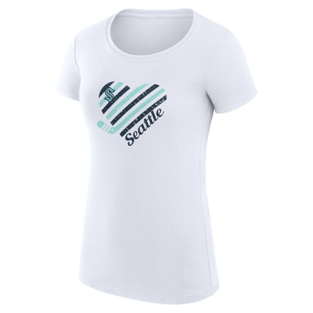 Seattle Kraken G-III 4Her by Carl Banks Women's Super-Slim Fit Lightweight Heart T-Shirt -  NHL T-shirts