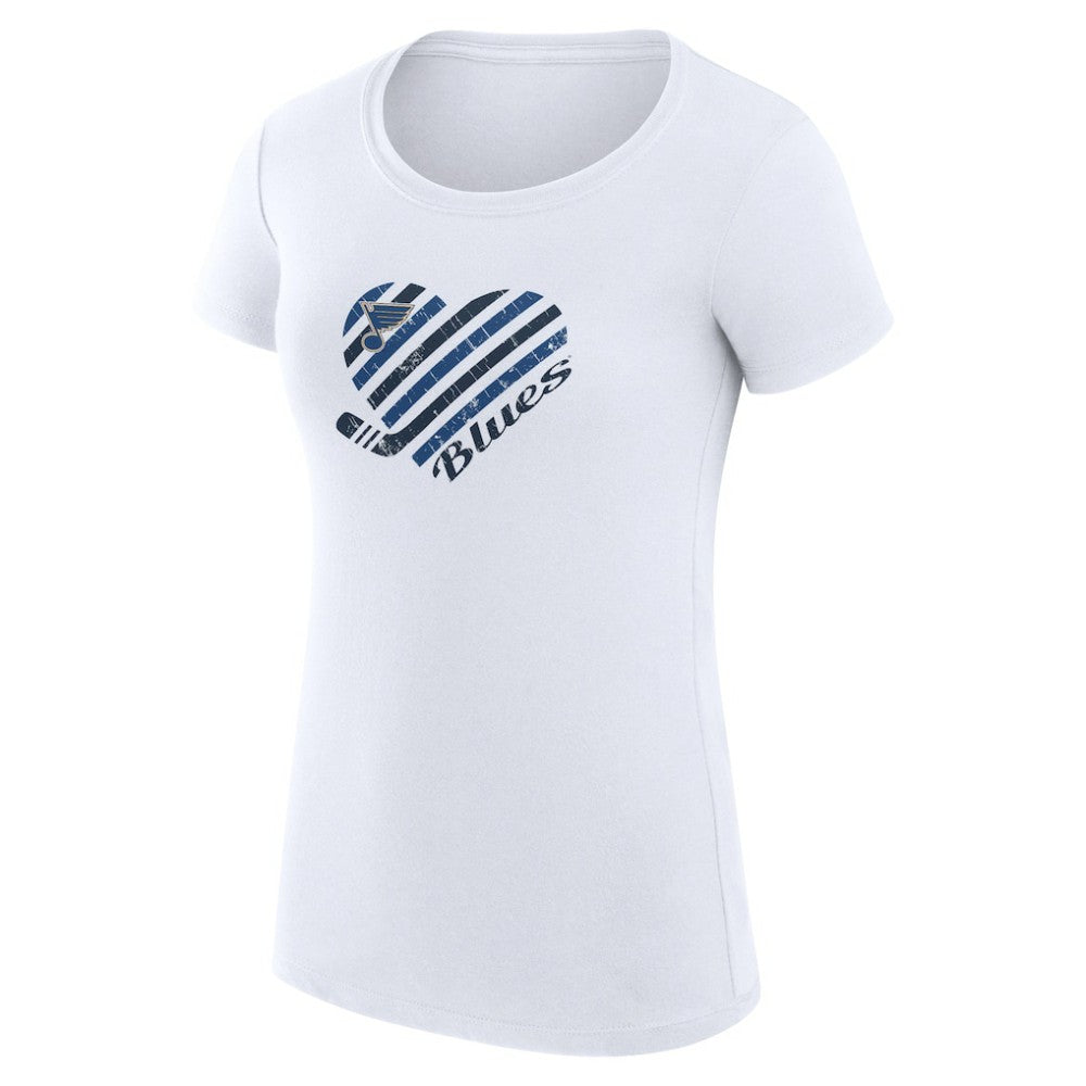 St. Louis Blues G-III 4Her by Carl Banks Women's Super-Slim Fit Lightweight Heart T-Shirt -  NHL T-shirts