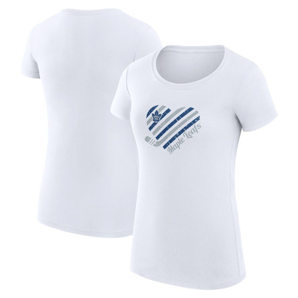 Toronto Maple Leafs G-III 4Her by Carl Banks Women's Super-Slim Fit Lightweight Heart T-Shirt -  NHL T-shirts