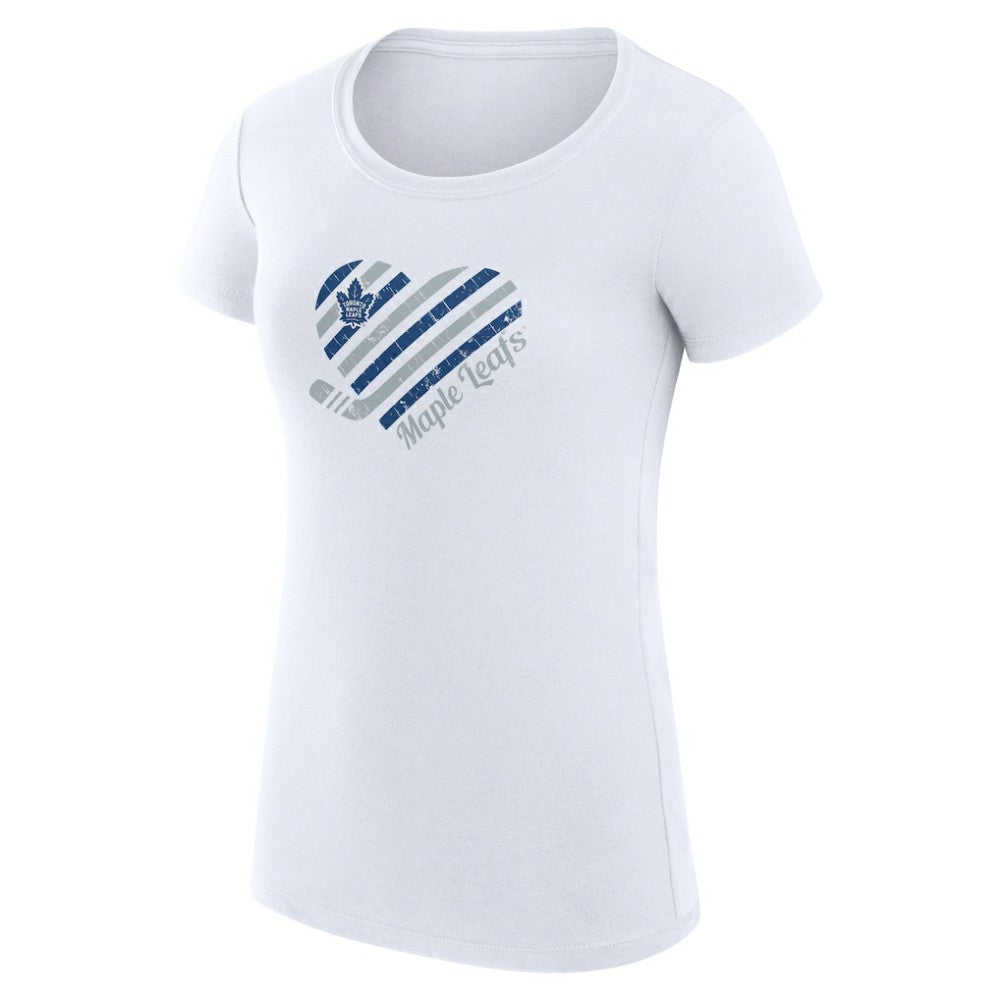 Toronto Maple Leafs G-III 4Her by Carl Banks Women's Super-Slim Fit Lightweight Heart T-Shirt -  NHL T-shirts