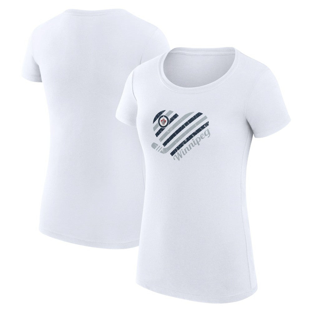Winnipeg Jets G-III 4Her by Carl Banks Women's Super-Slim Fit Lightweight Heart T-Shirt -  NHL T-shirts