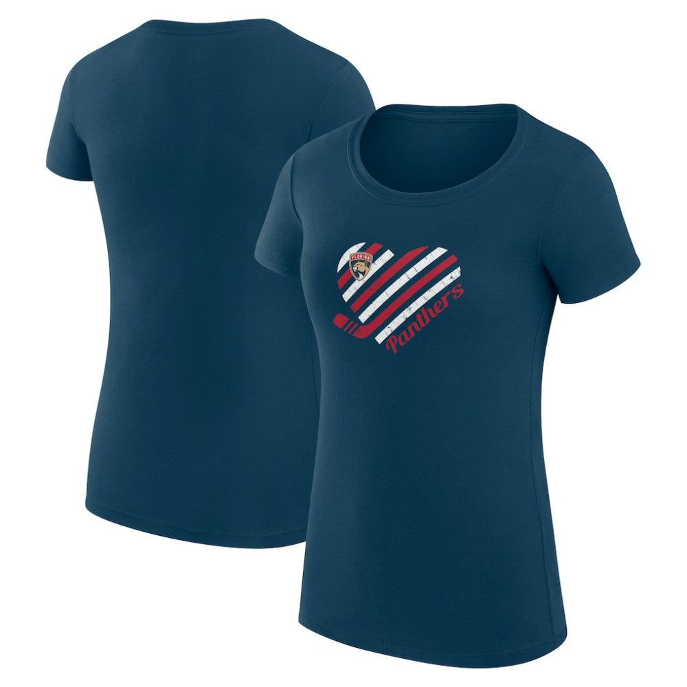 Florida Panthers G-III 4Her by Carl Banks Women's Super-Slim Fit Lightweight Heart T-Shirt -  NHL T-shirts