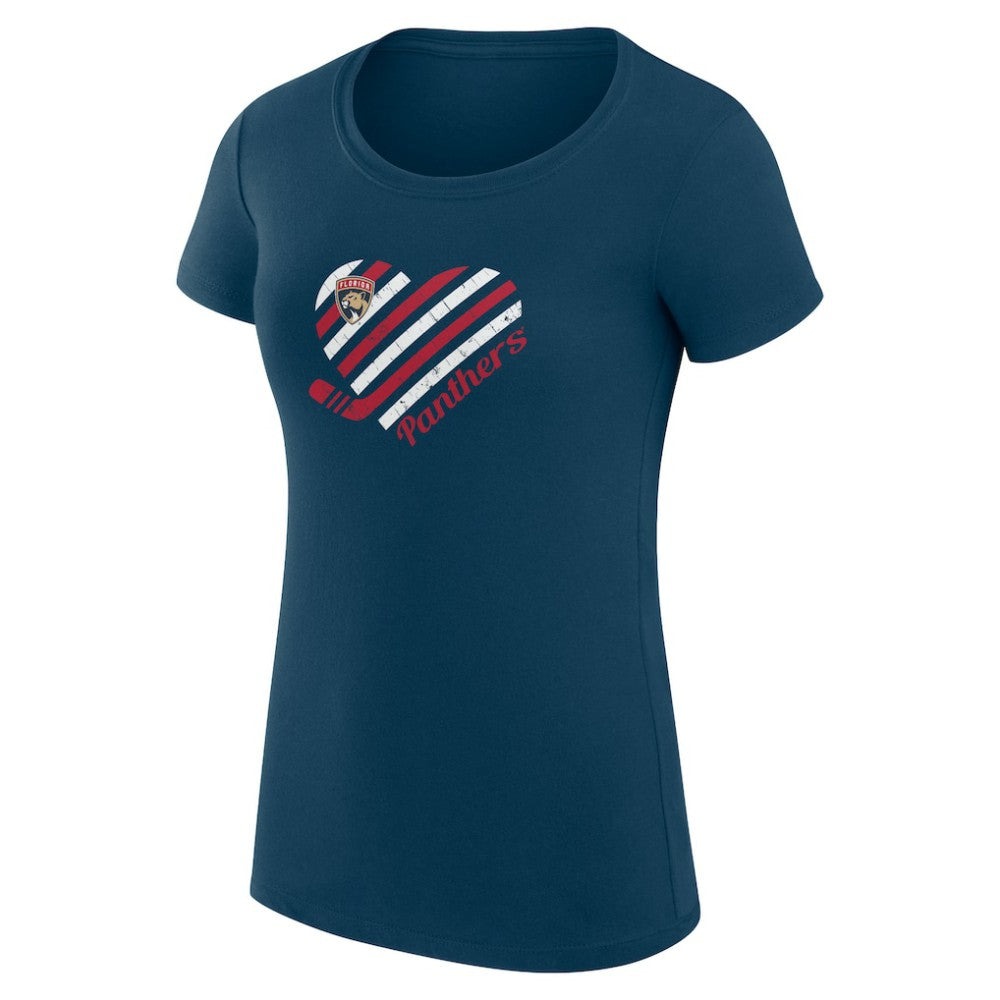 Florida Panthers G-III 4Her by Carl Banks Women's Super-Slim Fit Lightweight Heart T-Shirt -  NHL T-shirts