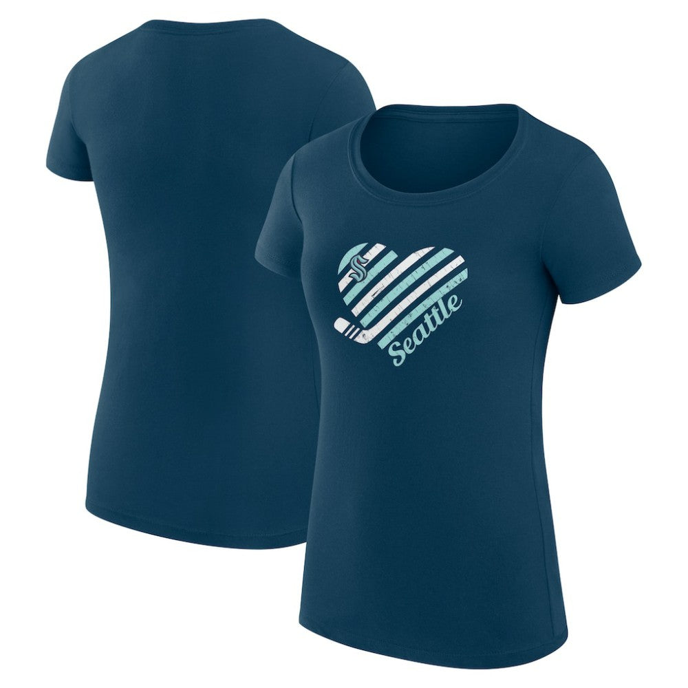 Seattle Kraken G-III 4Her by Carl Banks Women's Super-Slim Fit Lightweight Heart T-Shirt -  NHL T-shirts