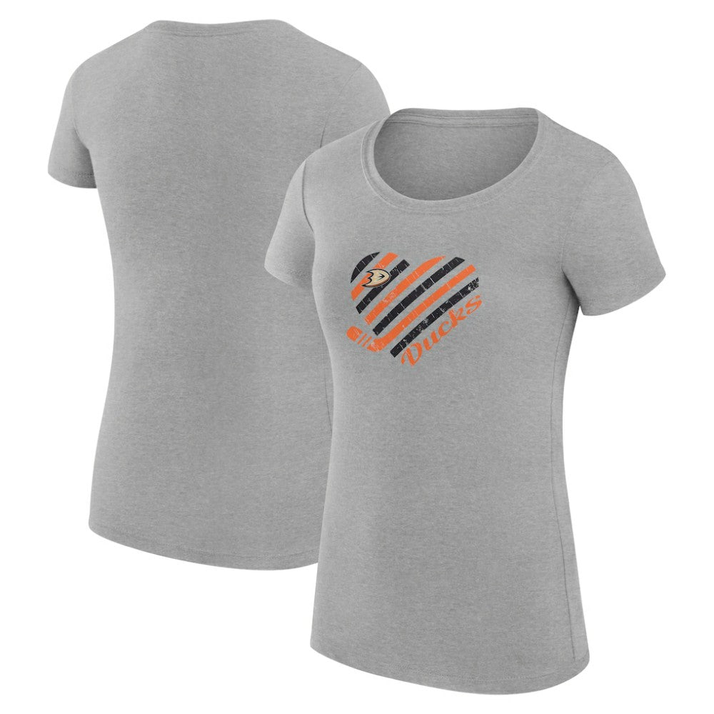 Anaheim Ducks G-III 4Her by Carl Banks Women's Super-Slim Fit Lightweight Heart T-Shirt -  NHL T-shirts