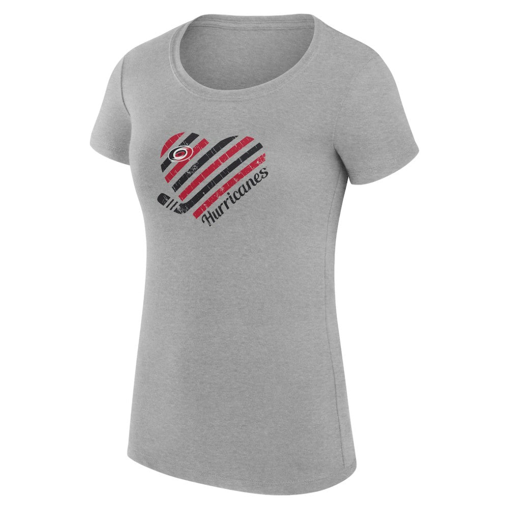 Carolina Hurricanes G-III 4Her by Carl Banks Women's Super-Slim Fit Lightweight Heart T-Shirt -  NHL T-shirts
