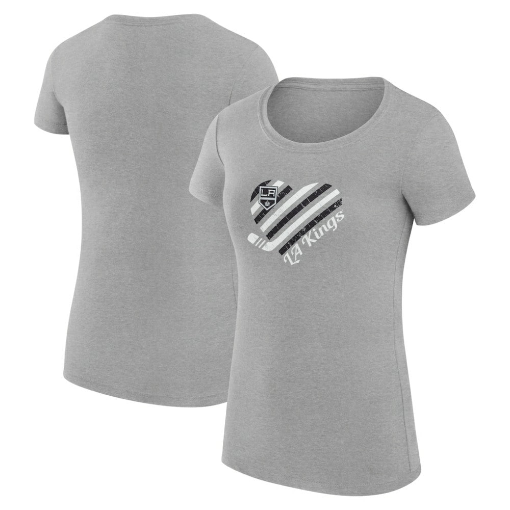Los Angeles Kings G-III 4Her by Carl Banks Women's Super-Slim Fit Lightweight Heart T-Shirt -  NHL T-shirts
