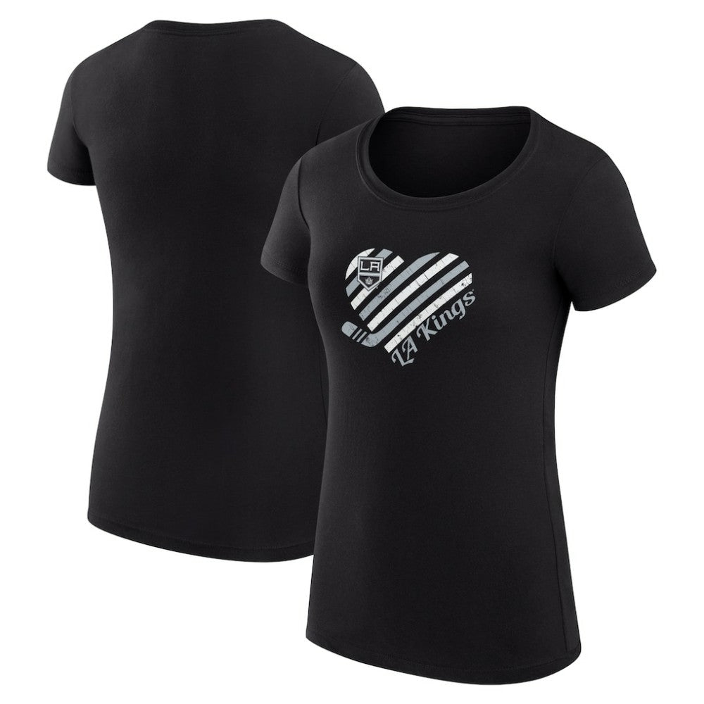 Los Angeles Kings G-III 4Her by Carl Banks Women's Super-Slim Fit Lightweight Heart T-Shirt -  NHL T-shirts