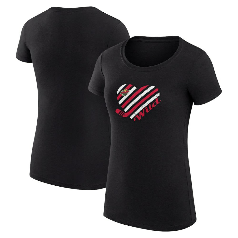 Minnesota Wild G-III 4Her by Carl Banks Women's Super-Slim Fit Lightweight Heart T-Shirt -  NHL T-shirts