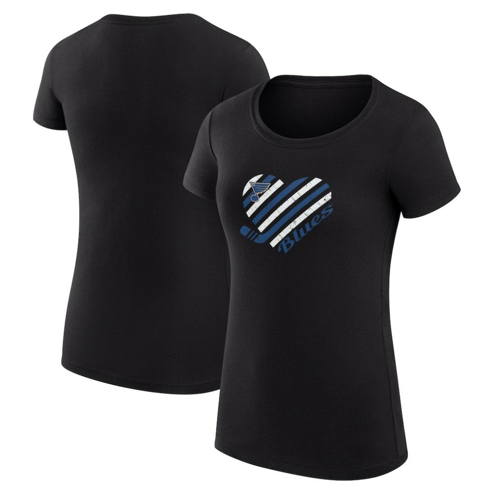 St. Louis Blues G-III 4Her by Carl Banks Women's Super-Slim Fit Lightweight Heart T-Shirt -  NHL T-shirts